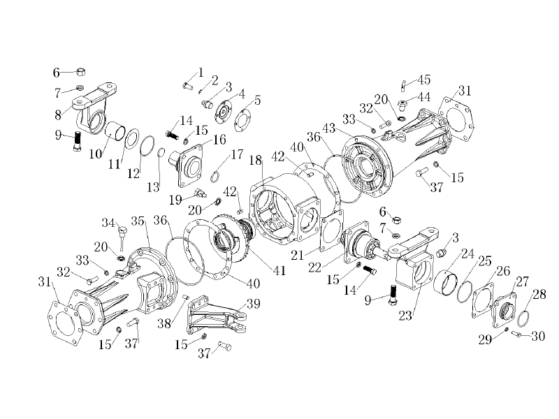 Dongfeng Front Wheel Drive Axle ( Middle )