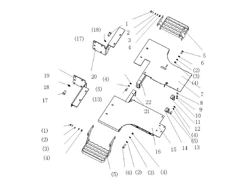 Dongfeng Left & Right Foot Rest
