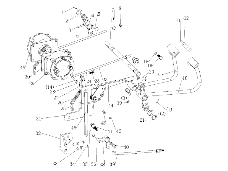 Dongfeng Shoe Brake Operation Mechanism