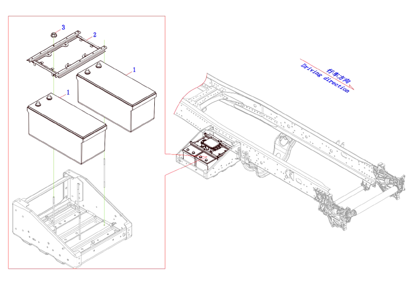 FAW Battery & Fixings Sub Assembly