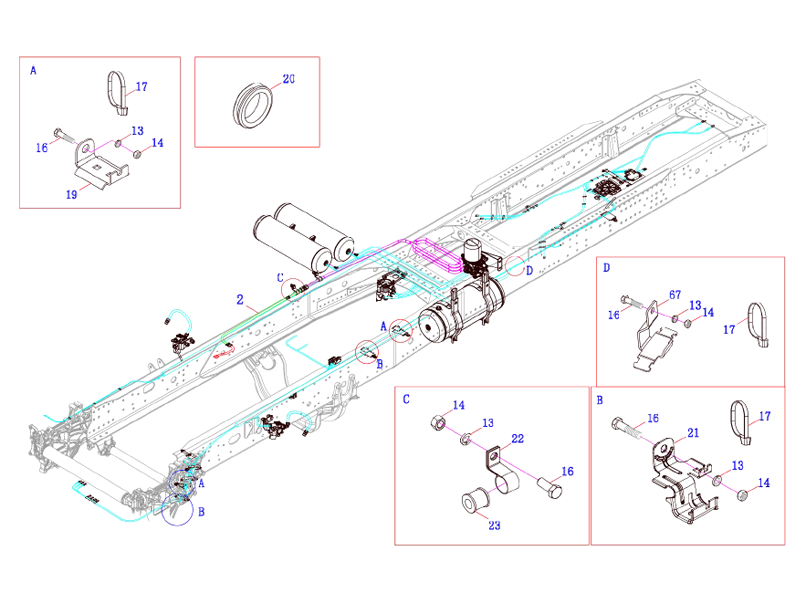 FAW Brake Pipeline Logic Assembly