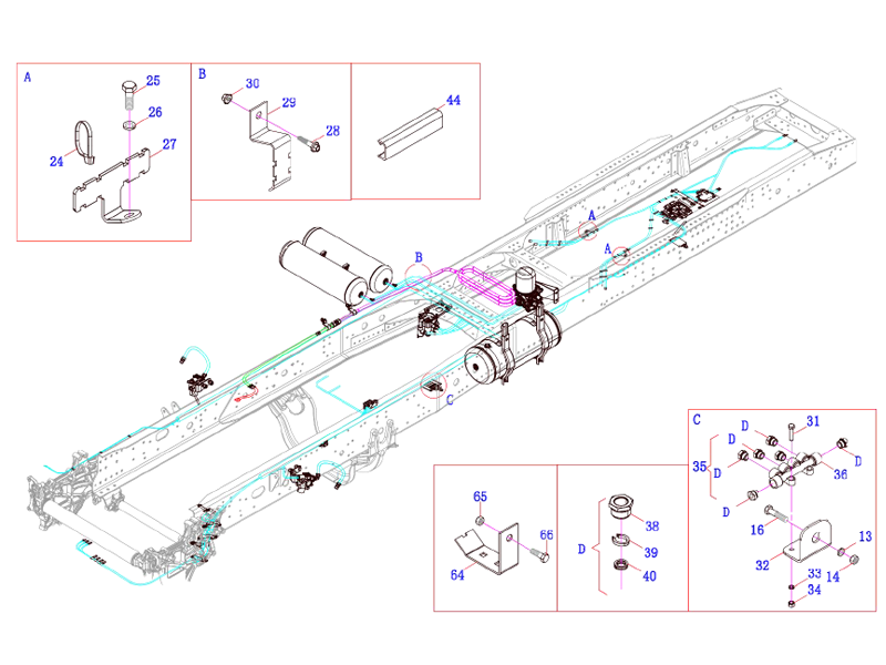 FAW Brake Pipeline Logic Assembly