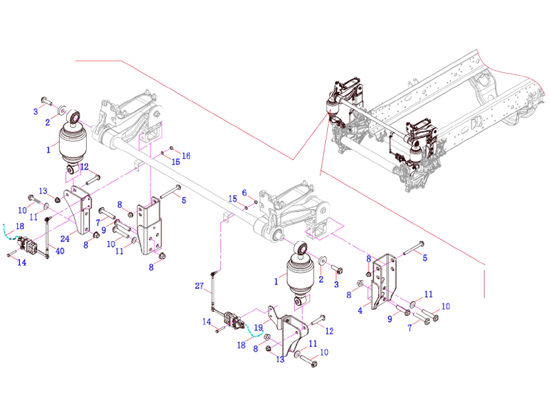 FAW Cab Front Suspension Assembly(Lower Assembly)