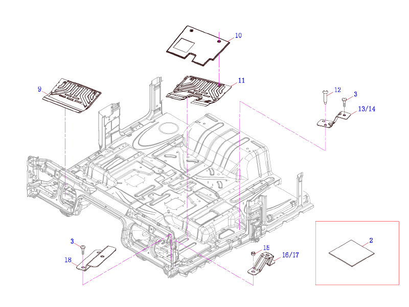 FAW Carpet & Threshold Pressing Strip Assembly