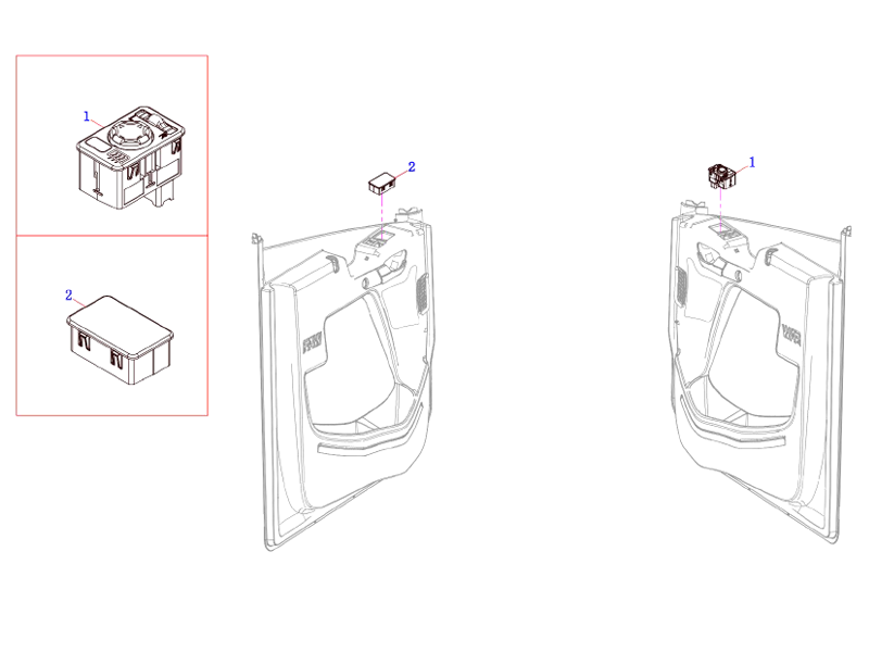 FAW Electric Outside Rearview Mirror Control Switch Assembly
