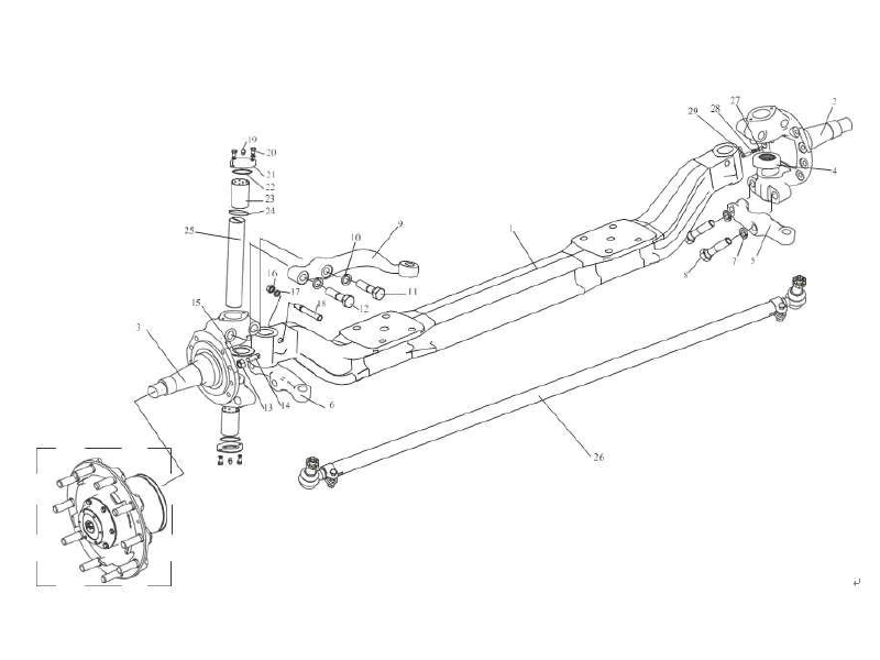 FAW Front Axle Assembly -Front Axle  Assembly