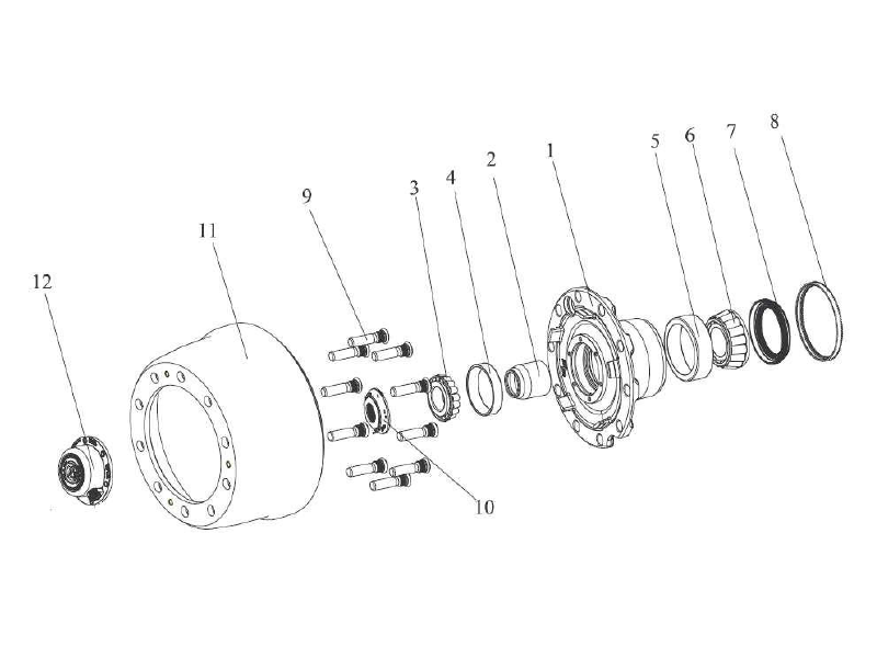 FAW Front Axle Assembly  -Wheel Hub Assembly