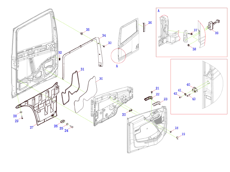 FAW Front Door Basic Components Logic Assembly