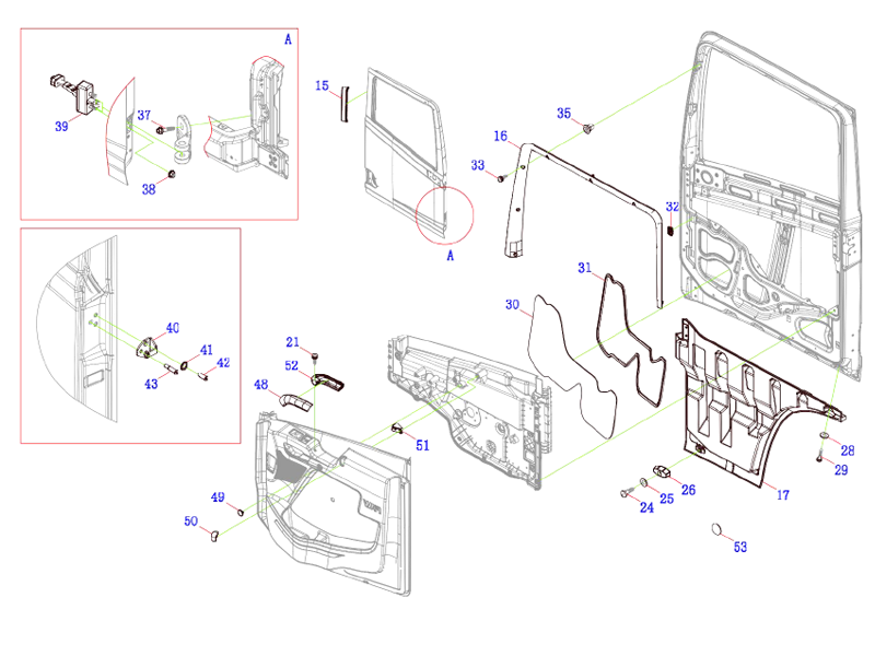 FAW Front Door Basic Components Logic Assembly