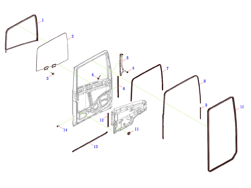 FAW Front Door Basic Components Logic Assembly