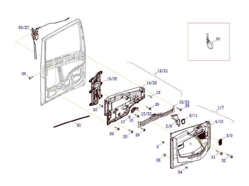 FAW Front Door Electric Components Module