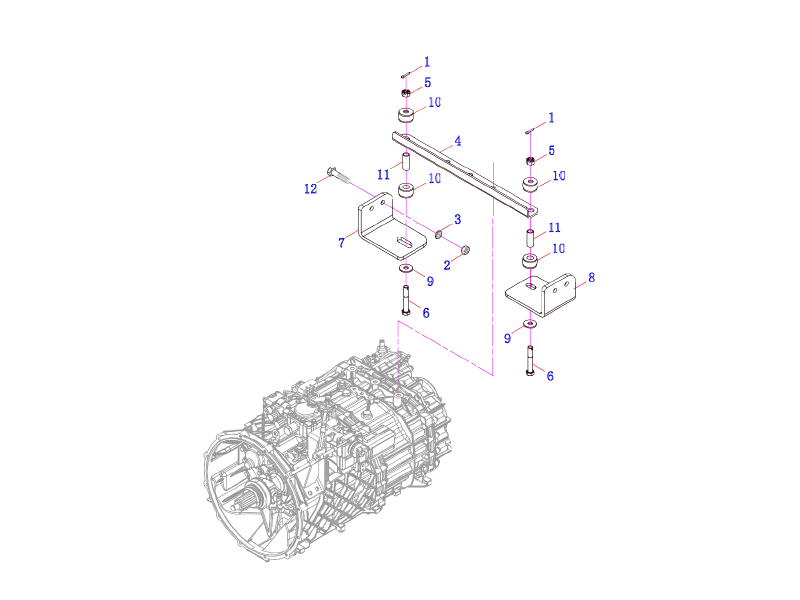 FAW Gearbox Auxiliary Strut Logic Assembly