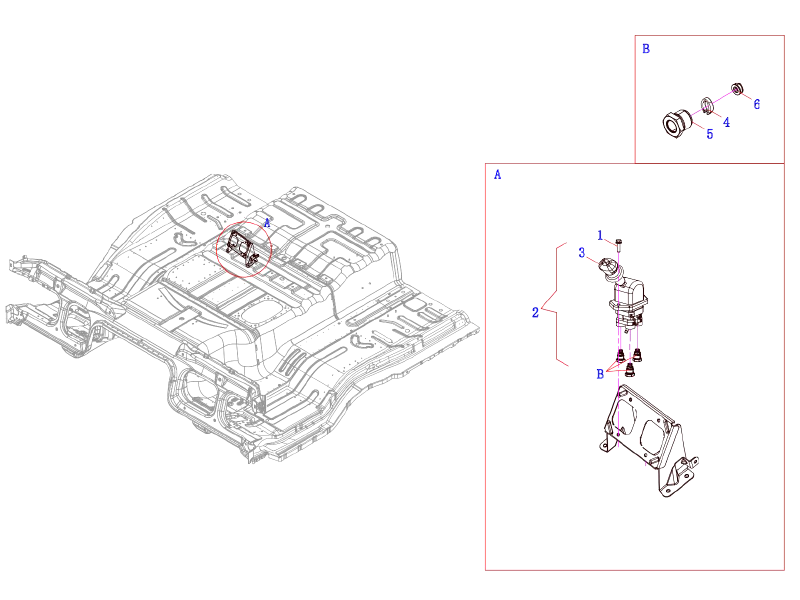 FAW Hand Brake Valve Assembly