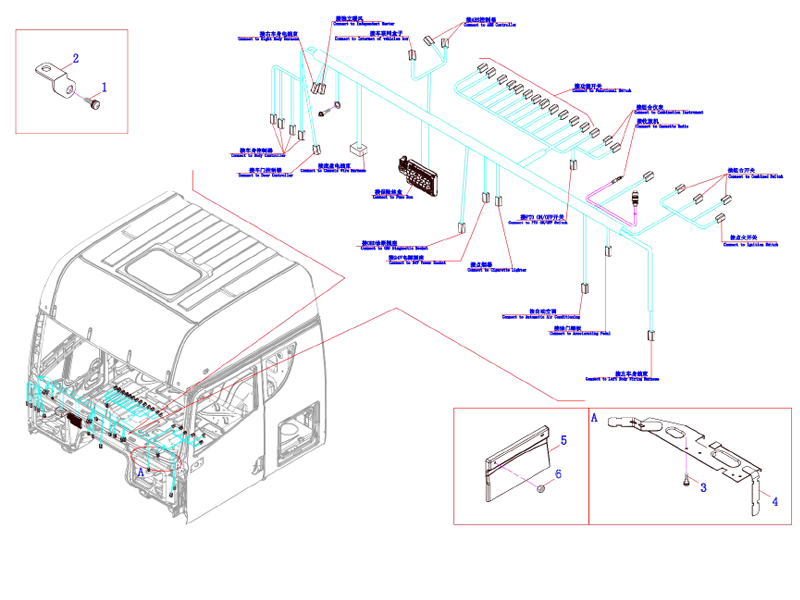 FAW  Instrument Panel Wire Harness Bracket Assembly