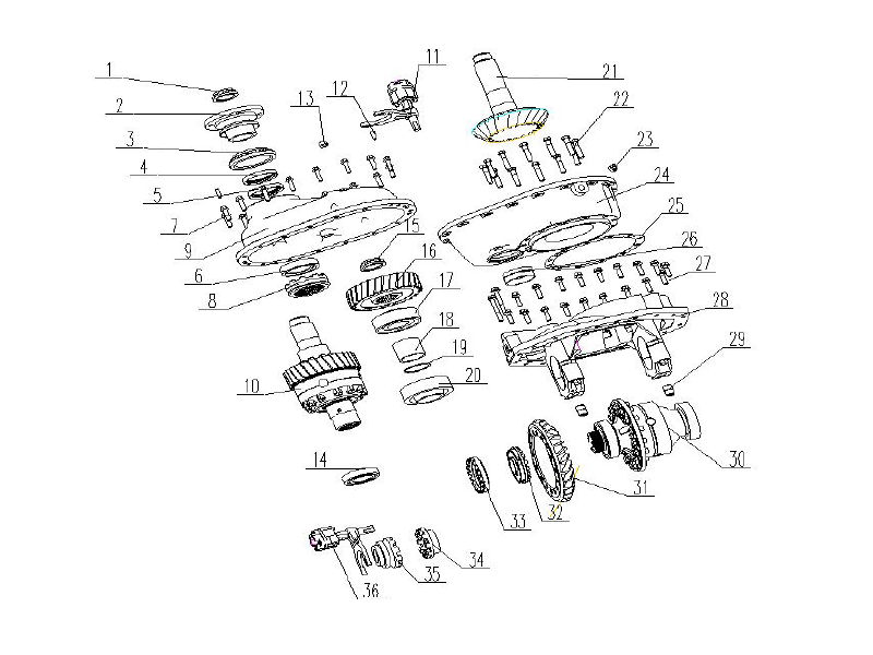 FAW Intermediate Axle Assembly-Main Reduction