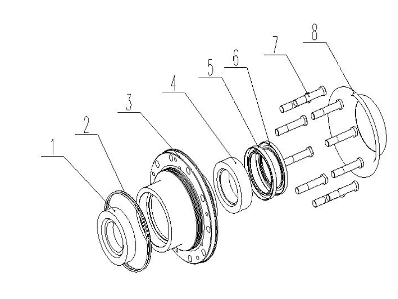 FAW Intermediate Axle Assembly-Wheel Hub Assy
