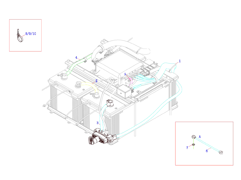 FAW Large Current Line & Bonding Strap Assembly