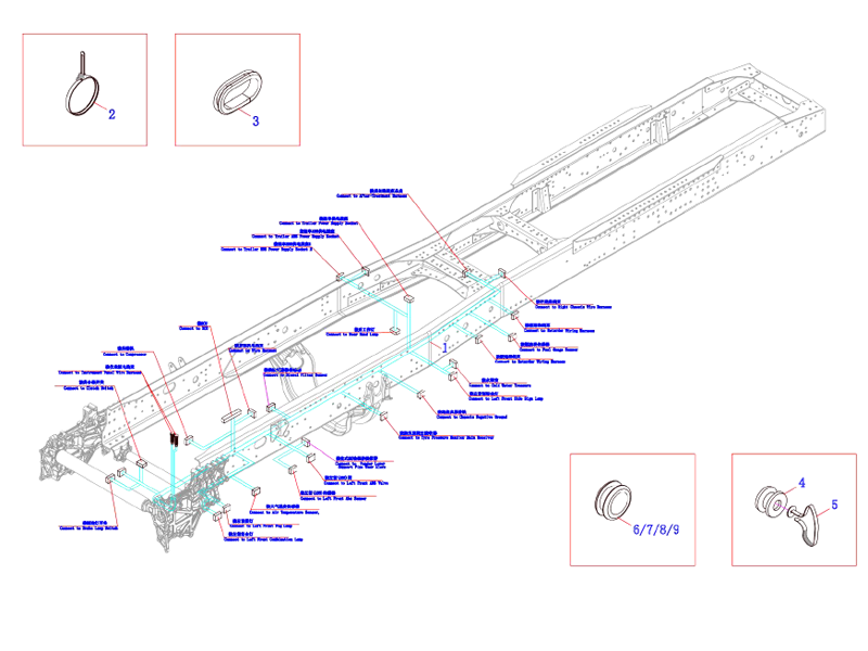 FAW Left Chassis Wire Harness Logic Assembly