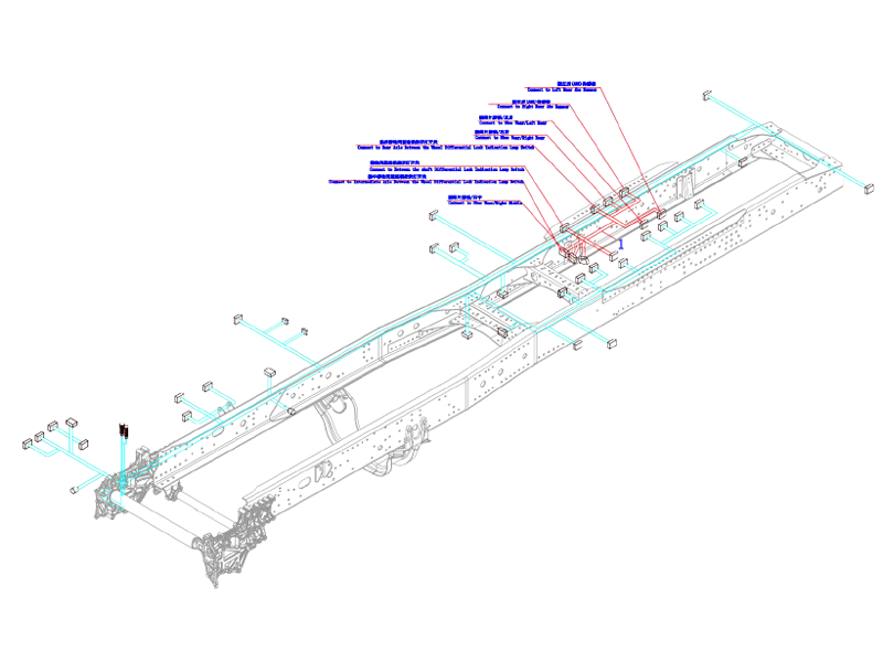FAW Rear Axle Harness Structure Module