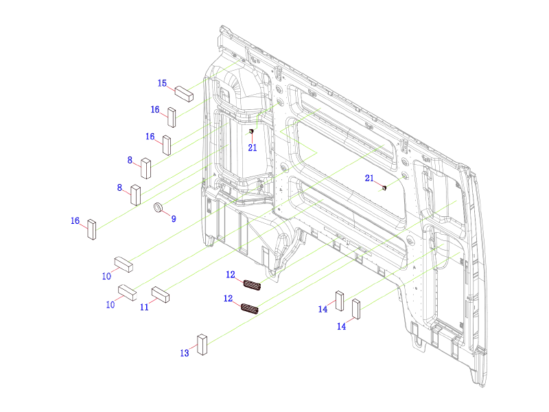 FAW Rear Panel Interior Trimming Module