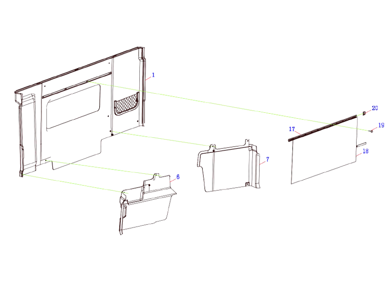 FAW Rear Panel Interior Trimming Module