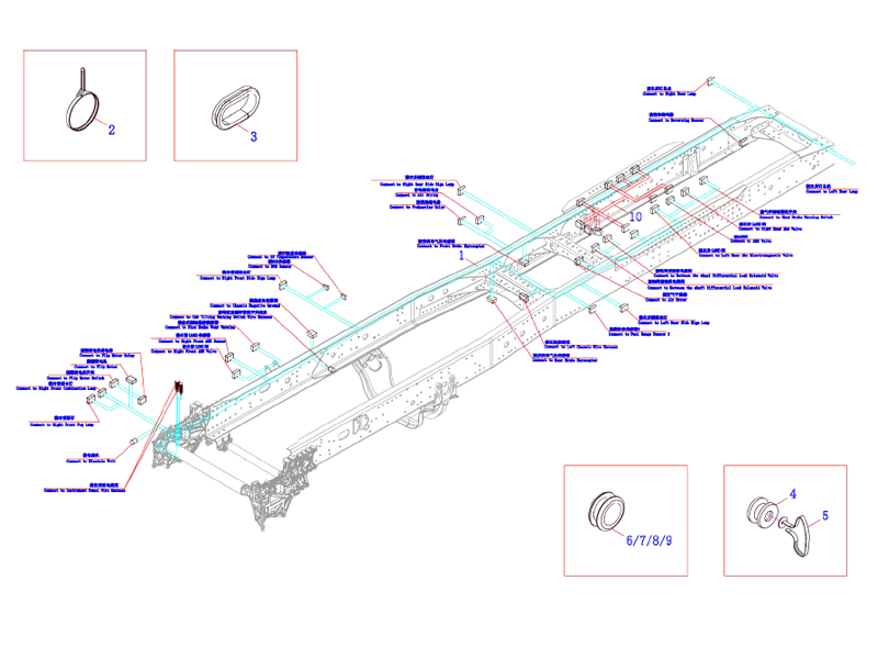FAW Right Chassis Wire Harness Logic Assembly