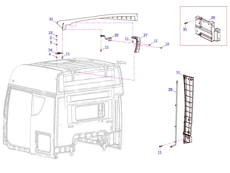 FAW Top Cover Air Deflector Module