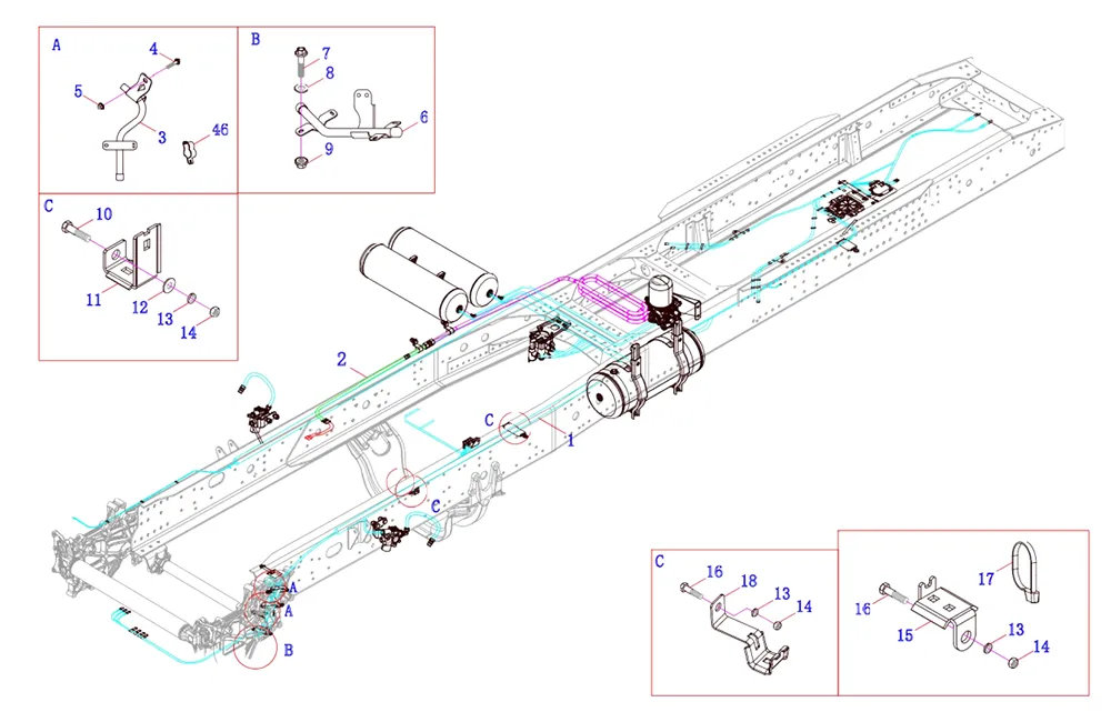 FAW Truck Braking System- Brake Pipeline Logic Assembly-1