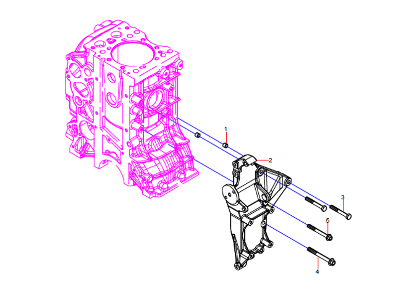 SANY Alternator Bracket Group