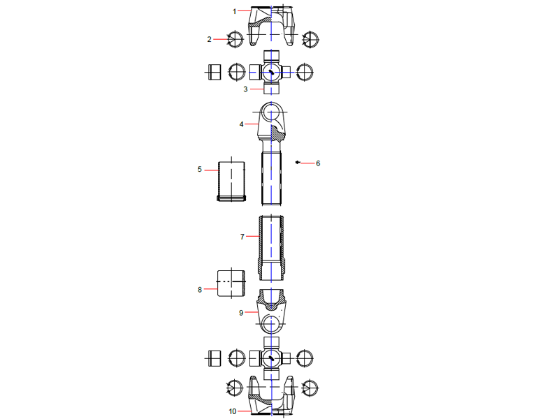 SANY Oil Pump Transmission Shaft Assy