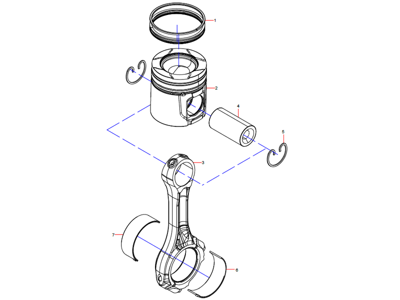 SANY Piston and Connecting Rod Group