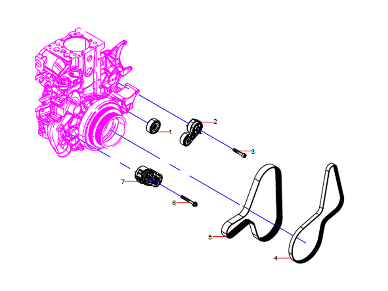 SANY Tensioner And Belt Group