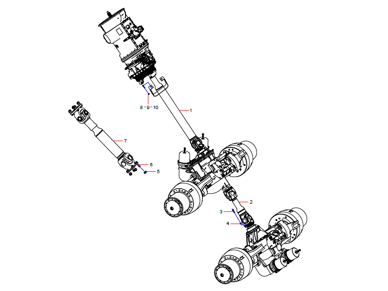 SANY Transmission Shaft Installation Assembly