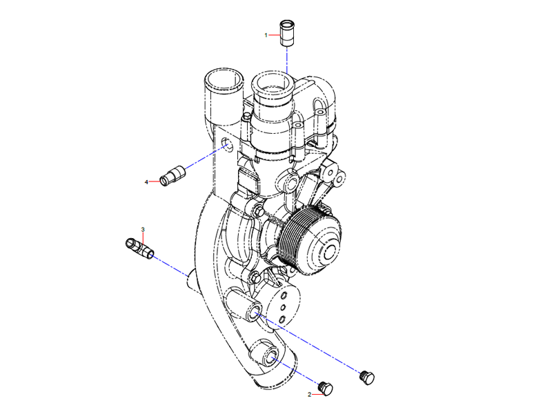 SANY Water Pump Inlet Pipe Joint Group