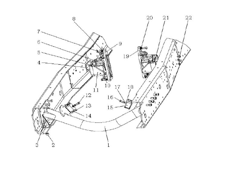 Sinotruk Howo A7 Engine Bracket Assembly (Howo7/8x4/8+7/8+4/90 Fender ...