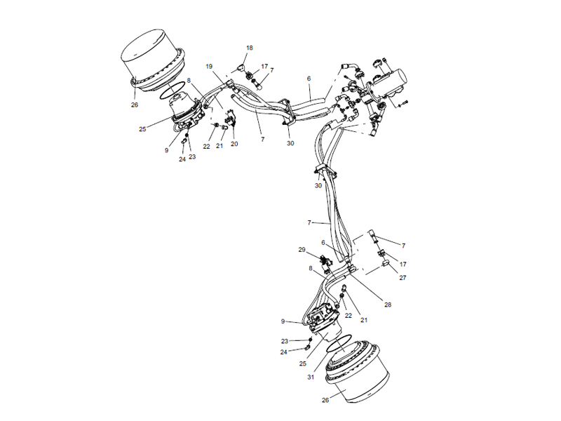 XCMG Get-Off Hydraulic Pipeline Layout