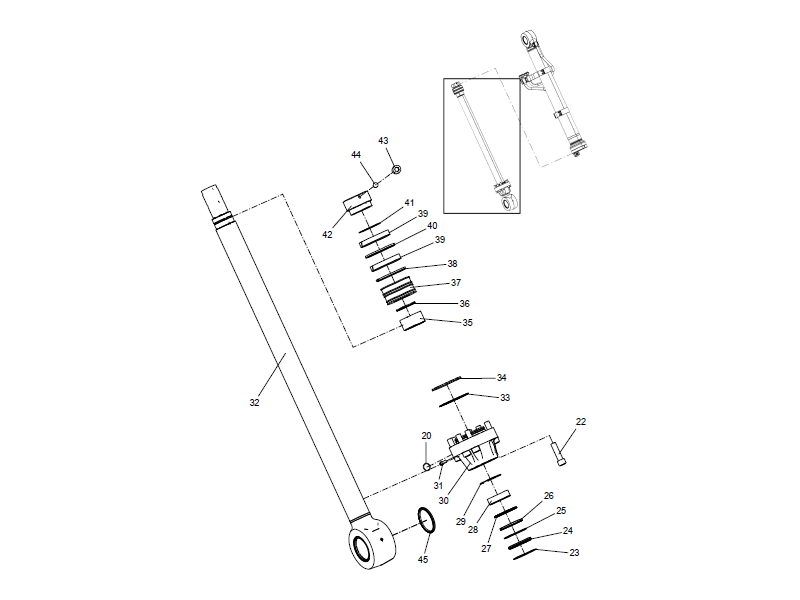 XCMG Left Boom Cylinder