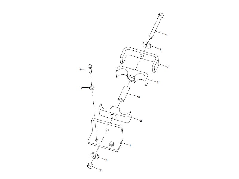 XCMG Pipe Clamp Assembly