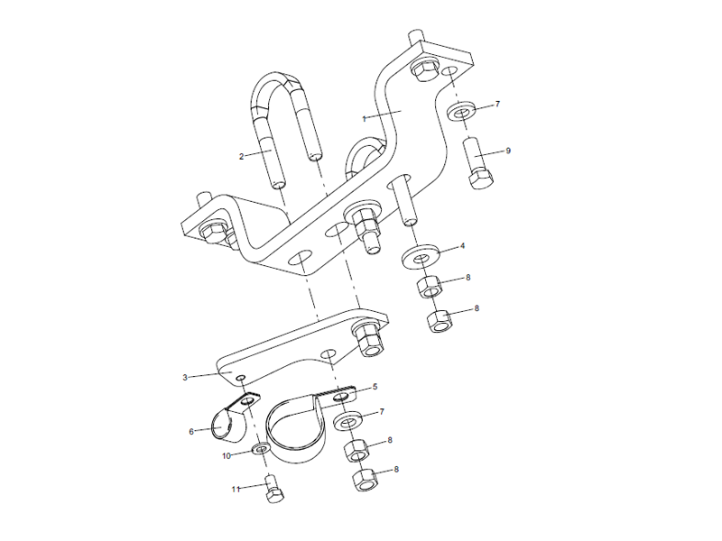 XCMG Pipe Clamp Assembly