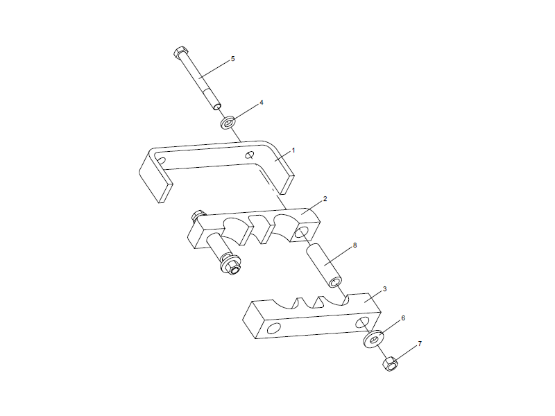 XCMG Pipe Clamp Assembly