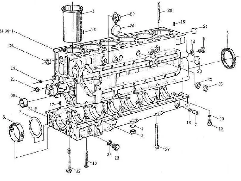 Mozambique Sinotruk WD615 Engine Assembly Parts