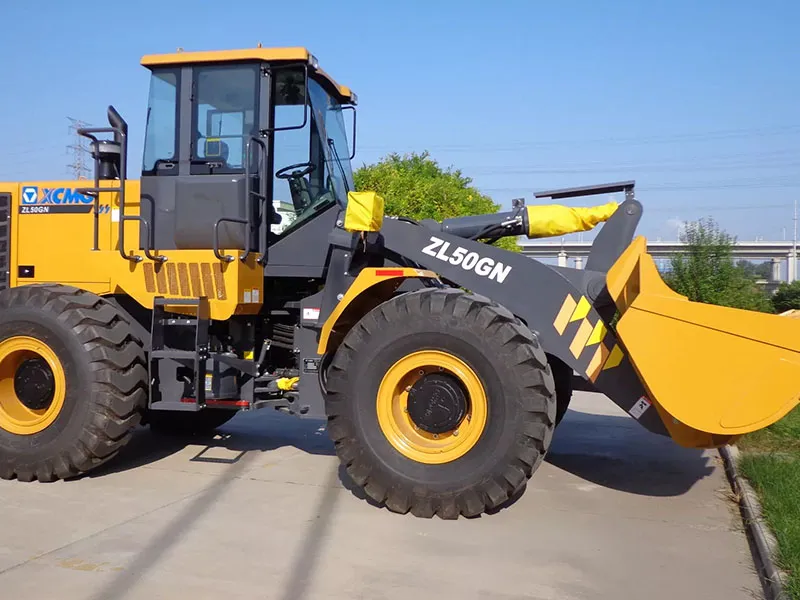 XCMG ZL50GN wheel loader loading aggregates in quarry