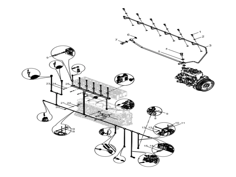 WEICHAI WP12 Electronic Control System Harness And Sensor Group