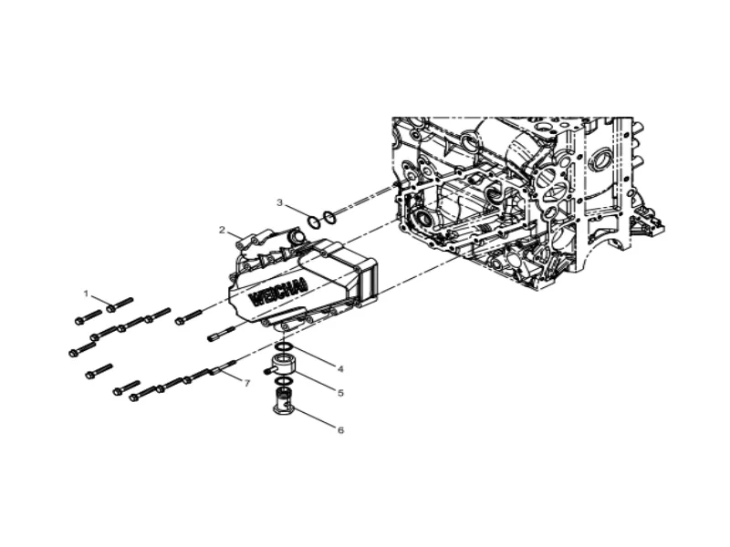 WEICHAI WP12 Engine Oil Cooler Cover Assembly