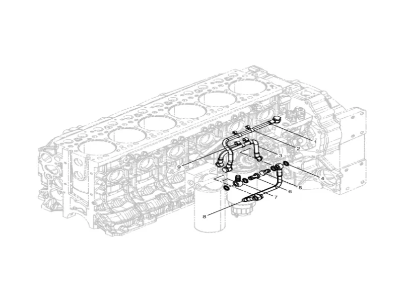 WEICHAI WP12 Low Pressure Oil Pipe Group