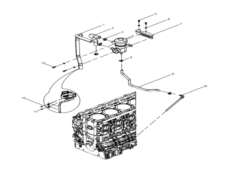 WEICHAI WP12 Oil-Gas Separator Group