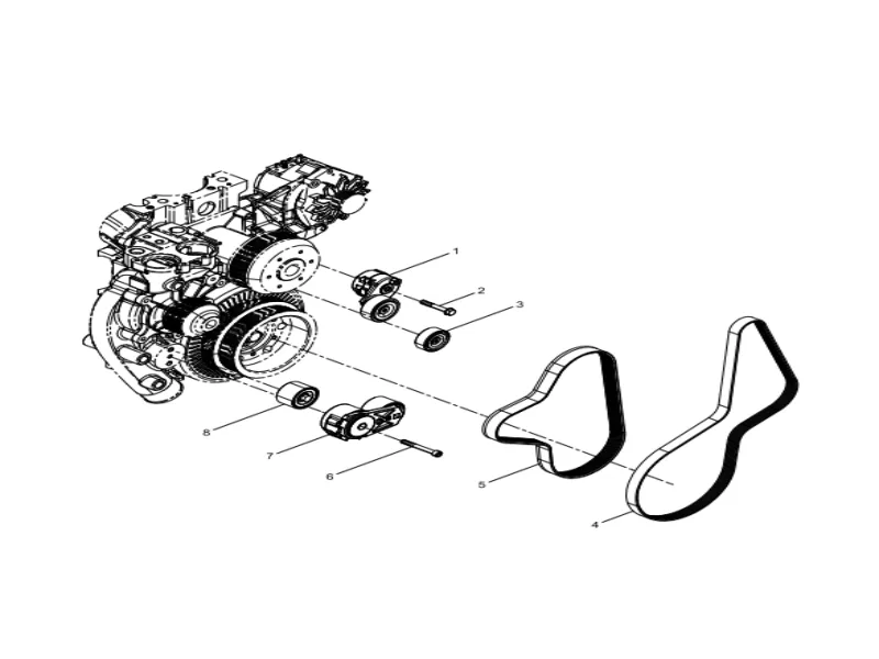 WEICHAI WP12 Tensioner And Belt Assembly
