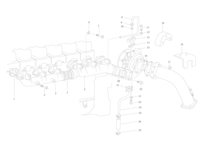 WEICHAI WP10 Engine Air Intake Exhaust Manifold - View 1