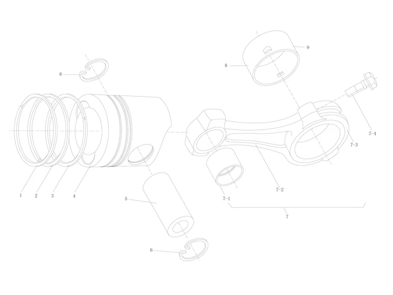 WEICHAI WP10 Engine Connecting Rod Piston