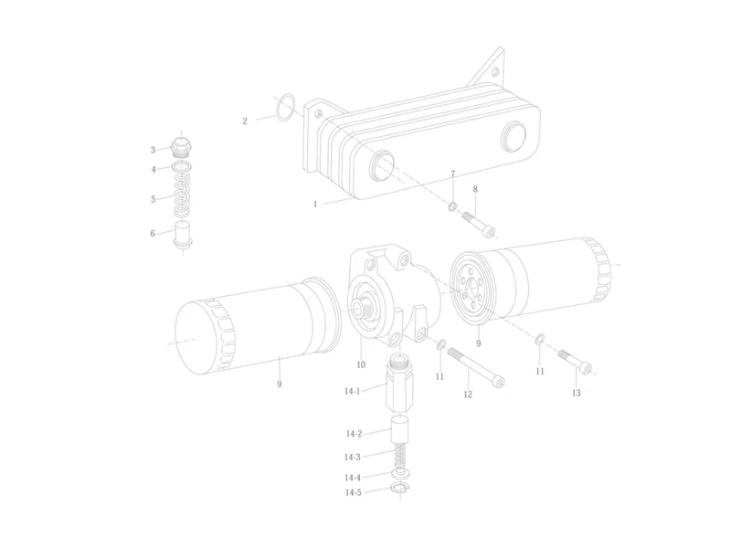 WEICHAI WP10 Engine Oil Pump Oil Fitter Disassembled 2